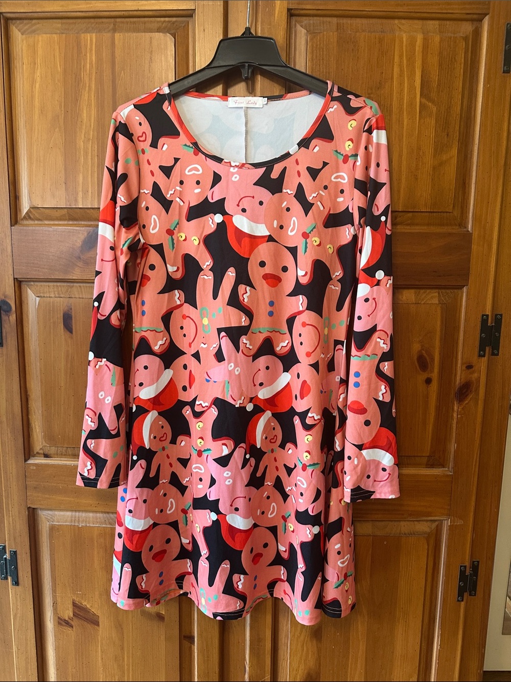 First Lady women’s Gingerbread Print dress XL
